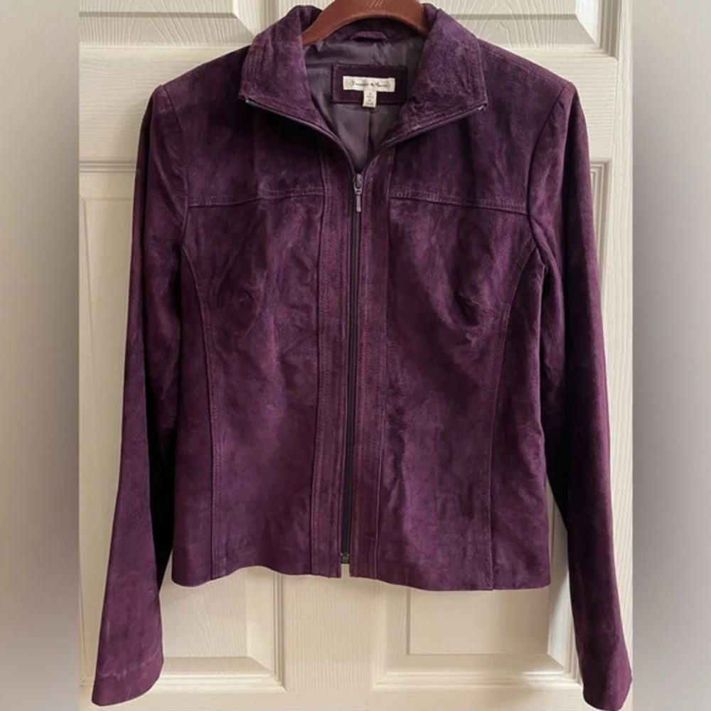 YVONNE MARIE~PURPLE JACKET~100% LEATHER~NWOT~SM